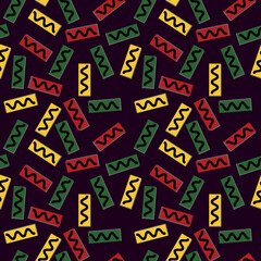 Reggae theme seamless pattern