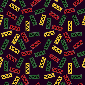 Reggae theme seamless pattern