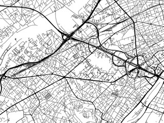 Obraz premium Vector road map of the city of Nanterre in France on a white background.