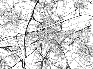 Obraz premium Vector road map of the city of Perpignan in France on a white background.