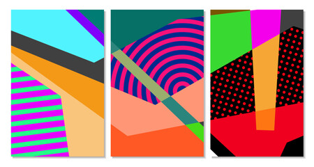 Vector colorful geometric abstract background for summer banner