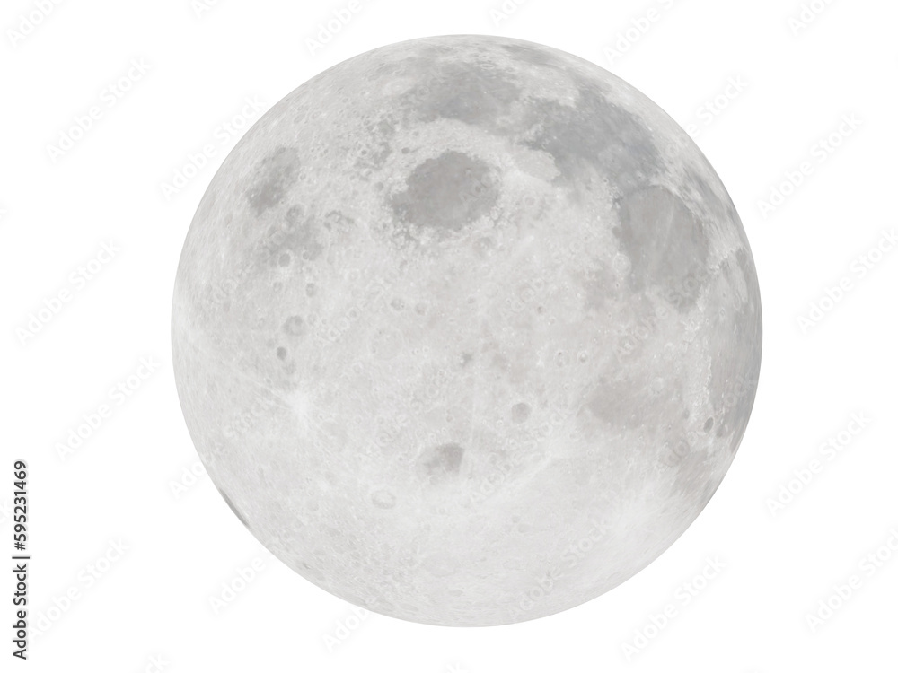 Wall mural the moon beautiful at night with the stars in the sky.