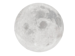 The moon shines in the darkness.