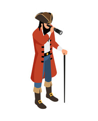 Isometric Pirate Illustration