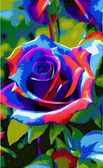 Rose created with Generative AI technology 