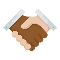 Business handshake icon. Handshake of business partners. Business handshake. Successful deal. Vector flat style icon isolated on white background
