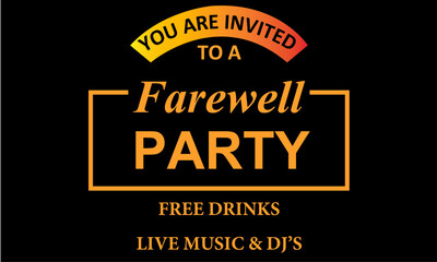 Farewell party design 