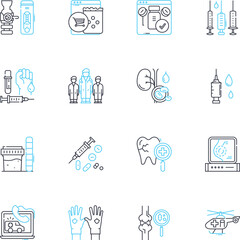 Human rights linear icons set. Equality, Dignity, Freedom, Empowerment, Justice, Respect, Liberty line vector and concept signs. Discrimination,Access,Advocacy outline illustrations