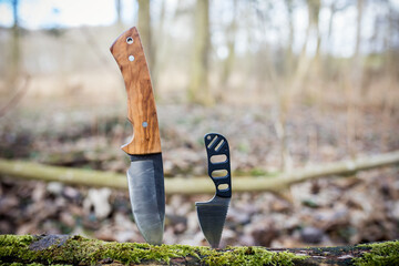 Outdoor Bushcraft Messer Necknife Fahrtenmesser Camping Biwakieren
