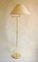 Vintage brass swing arm floor lamp from the 1980s.