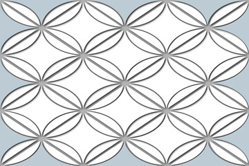 Fototapeta premium seamless pattern. Modern stylish abstract texture. Repeating geometric shapes with papercut style background