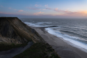 sunset over the sea in denmark scandianvia
