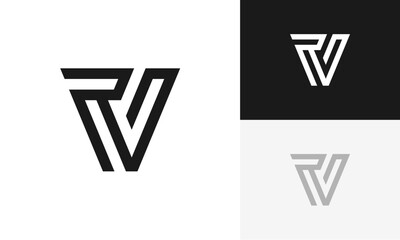 Initials V logo design. Initial letter logo design vector