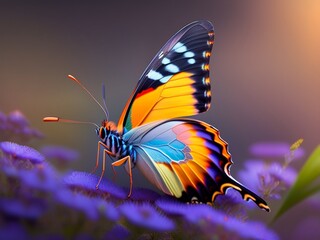 Obraz premium butterfly on flower