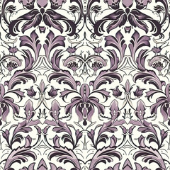 Fototapeta premium Orchid flower seamless pattern. Floral seamless background. Generative AI