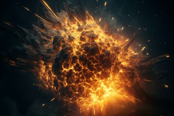 Explosion of a star in space. Generative AI