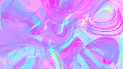 Creative rainbow marble iridescent glass colors flowing dynamic abstract background. Stylish pink magenta purple teal fluid backdrop 8k image