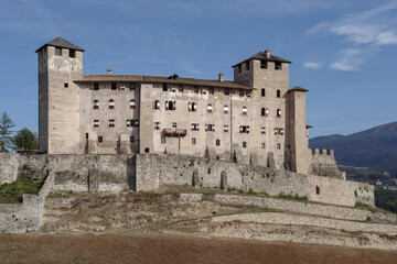 Fototapeta na wymiar Cles castle in the Val di Non valley, Trentino-Alto Adige, Italy