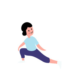 woman doing yoga
