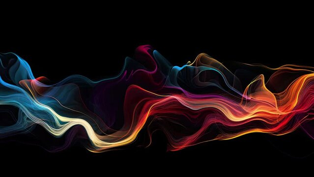 Technology fluid art motion video background with slow flowing paint, liquid with dissolving effect for business purpose