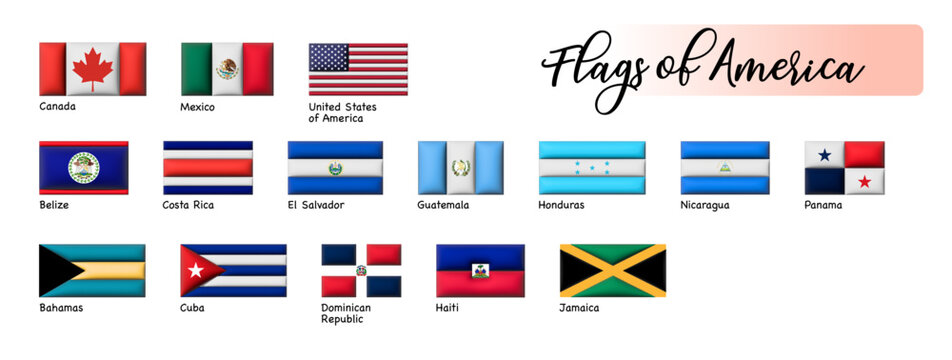 Flaggen Amerika (Nordamerika, Mittelamerika, Karibik)