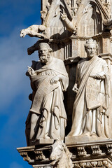 Naklejka premium Two Prophets on the Duomo of Siena.