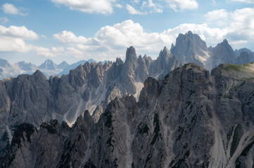 Fototapeta premium Tre Cime di Lavaredo hiking trail in summer, Dolomite, Italy