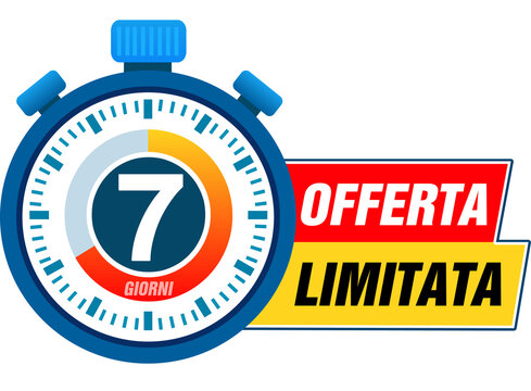 offerta limitata cronografo cronometro    fondo trasparente isolato  giorno 7