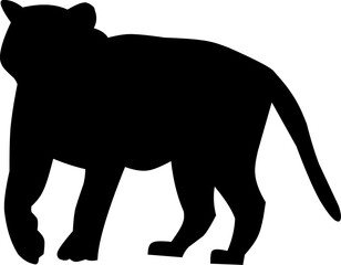 silhouette of tiger