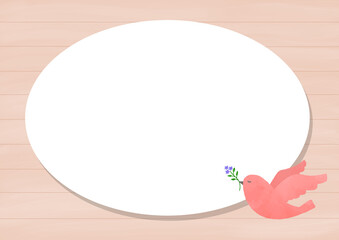 鳥　花　木　フレーム　背景　素材