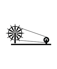 charkha icon, vector best flat icon.