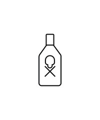 poison icon, vector best line icon.