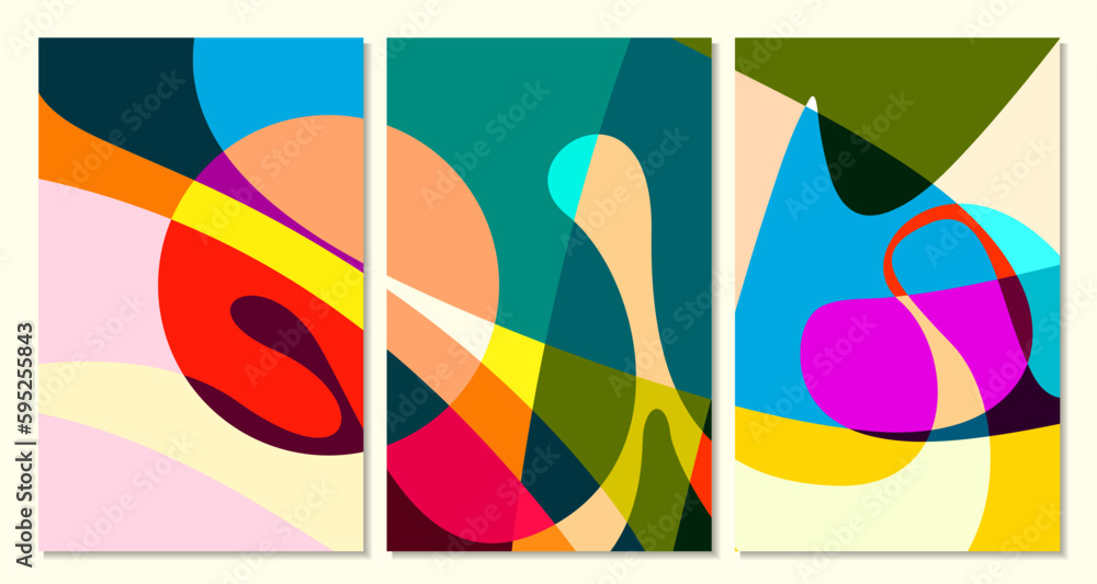 Poster vector colorful abstract fluid and curve background for summer banner