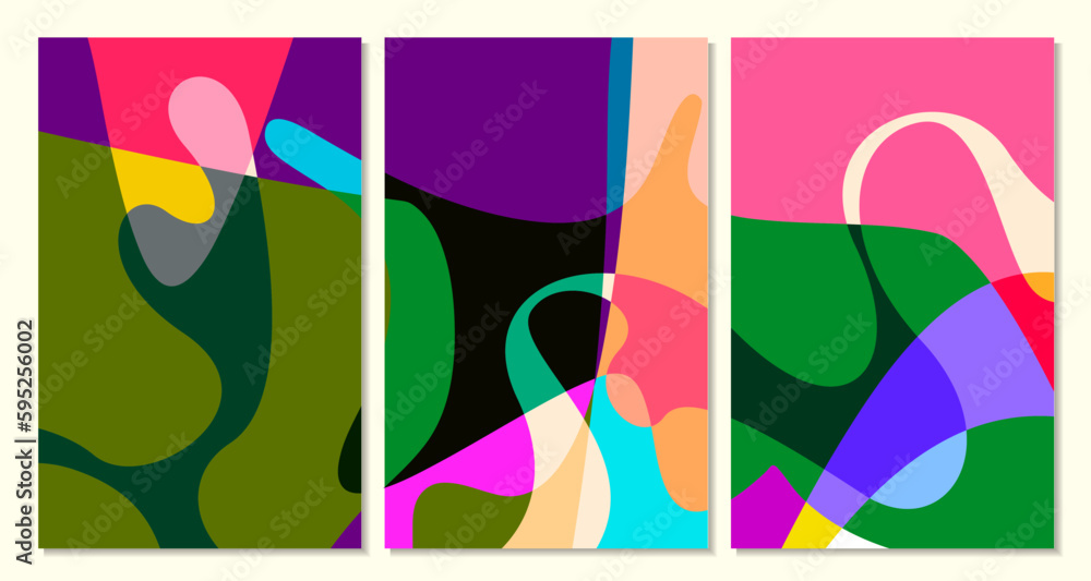 Poster vector colorful abstract fluid and curve background for summer banner