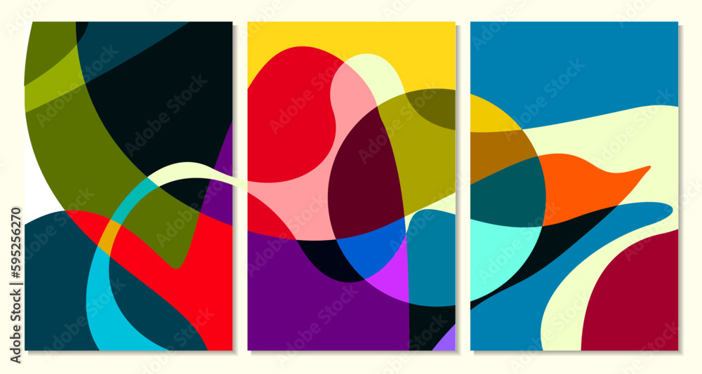 Poster vector colorful abstract fluid and curve background for summer banner
