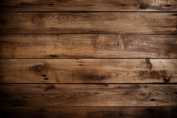Naklejka premium a close up of a wooden wall with a light shining on it. Generative Ai