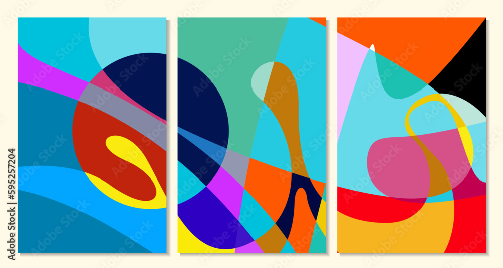 Poster vector colorful abstract fluid and curve background for summer banner