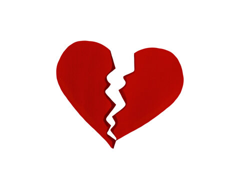 Broken hearts convey disappointment in love.
Transparent background images are used for graphic design objects.