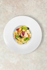 Healthy tasty fresh salad with vegetables