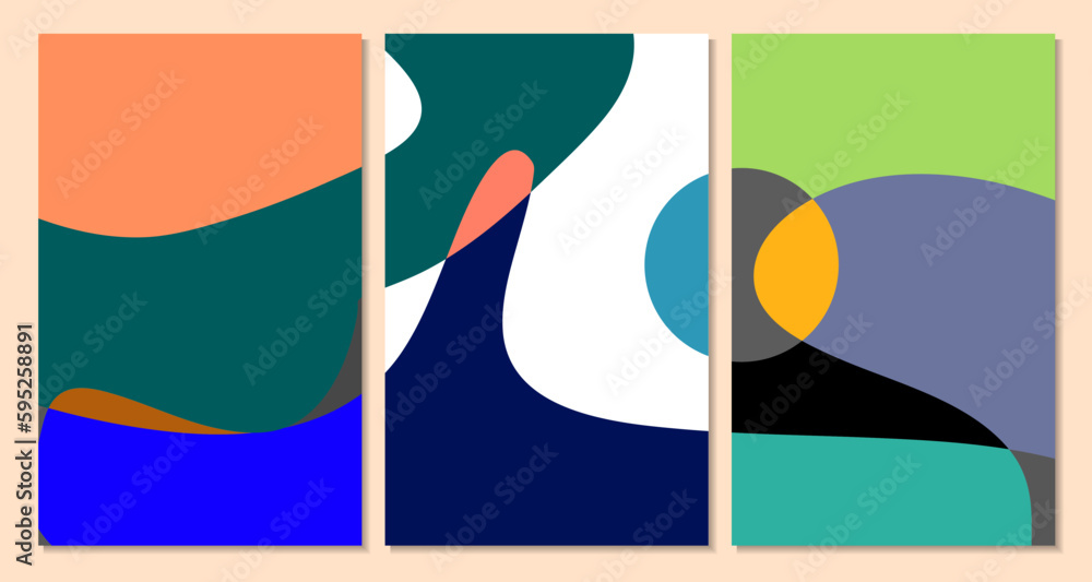 Aufkleber vector colorful abstract fluid and curve background for summer banner