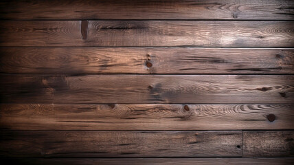 Dark brown wooden plank background, wallpaper, copy space.