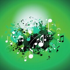 Abstract music background with musical notes. Vector illustration.