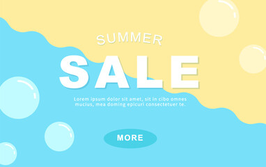 Obraz premium Summer template background with bubble.