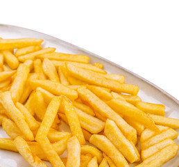 Crispy french fries with ketchup ready to eat