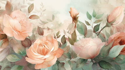 Romantic Watercolor Flowers - Weeding and Celebrations AI