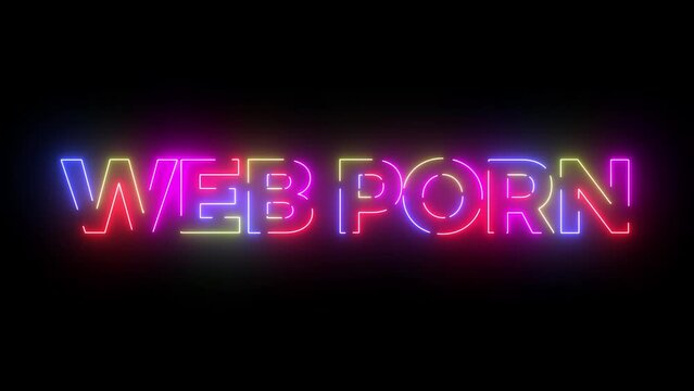 Web porn colored text. Laser vintage effect. Infinite loopable