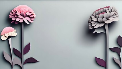 Background with Floral Border