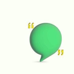 3D Chat Bubble, Messenger, Chat, Talk, Customer Support, Tele Calling Web 3d Icons, Abstract Vector Template
