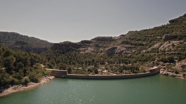 Dam Catalonia drone footage