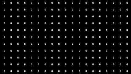 repeating letter G background black and white 